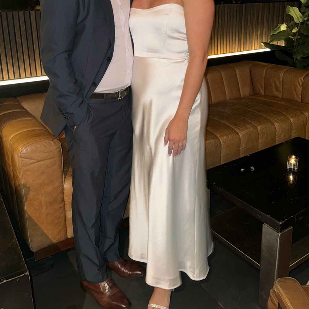 Park and fifth co. BRODIE dress in white satin